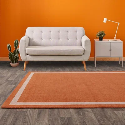 La Redoute Refined Modern Border Rug in 100% Wool