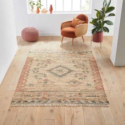 La Redoute Navaja Aged Effect Kilim Jute Cotton Rug