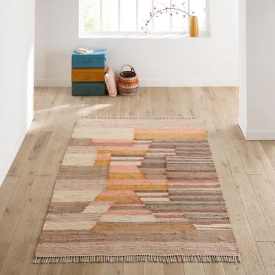 La Redoute Kanta Recycled 100% Cotton Flat Woven Rug
