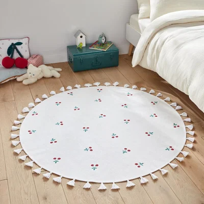 La Redoute Griotte Round Child's Rug with Cherry Print