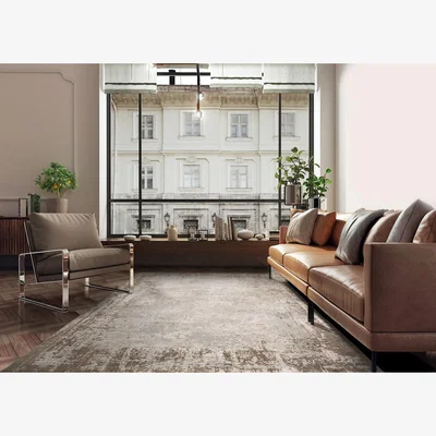 La Redoute Distressed Textured Border Rug