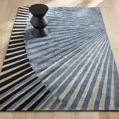 La Redoute Shakille Graphic Hand Tufted Lyocell Rug