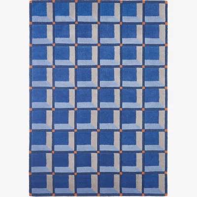 La Redoute Kimsa 100% Wool Rug with Geometric Print