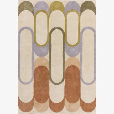 La Redoute Recycled Retro Pastel Pattern Rug