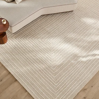 La Redoute Ikar Embroidered Wool Hand-Tufted Rug