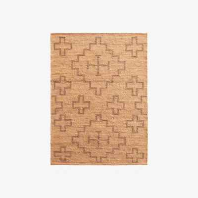 La Redoute Facet Jute & Leather Rug