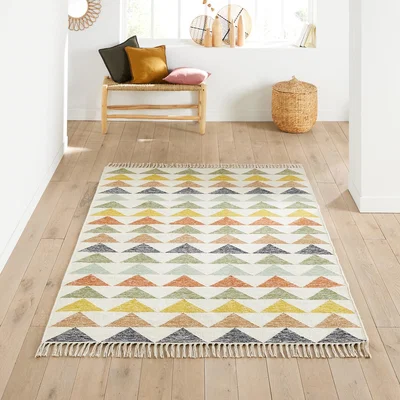 La Redoute Vinity Geometric Kilim Wool Mix Rug