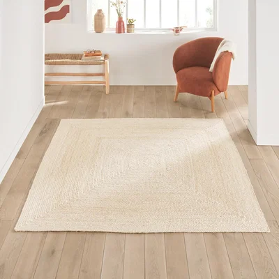 La Redoute Aftas Square 100% Bleached Jute Rug