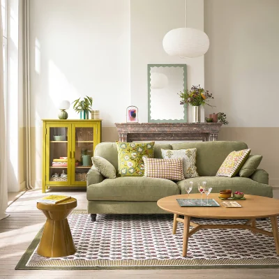 La Redoute Printa Blockprint Rug in 100% Cotton