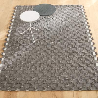La Redoute Fringe Hand-Stitched Rug in Recycled Polyester