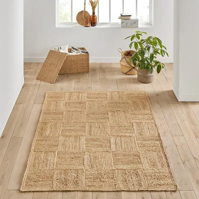 La Redoute Mulfier Check Woven Jute Rug
