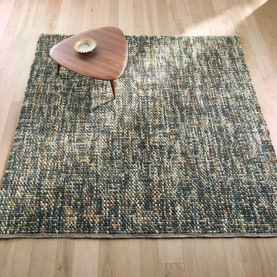 La Redoute Mutanya Hand Woven Square Wool Rug