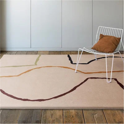 La Redoute Bold Outline Shapes Rug in 100% Wool