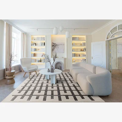 La Redoute Scandi Carved Linear Pattern Rug