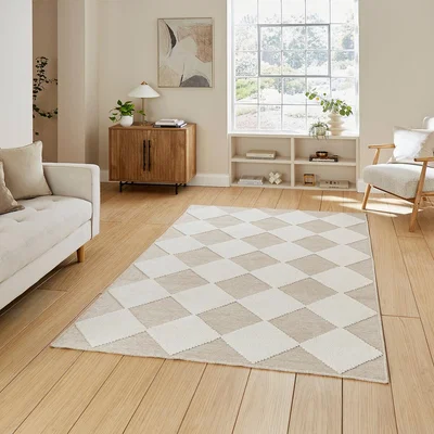 La Redoute Diamond Pattern Hi-Low Textured Pile Rug
