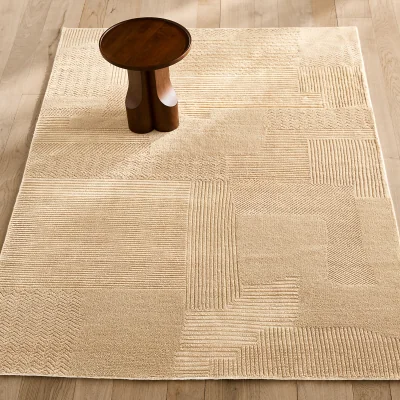La Redoute Tweedy Wool Hand-Knotted Rug