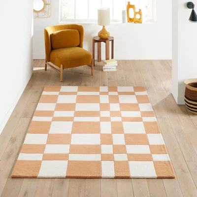 La Redoute Linuty Checked Wool Rug