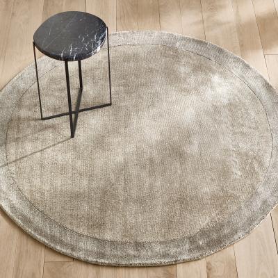 La Redoute Burada Round Handwoven Lyocell Rug