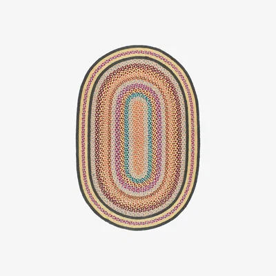 La Redoute Multicoloured Jute Oval Rug