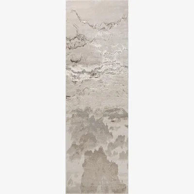 La Redoute Distressed Linear Metallic Runner Rug