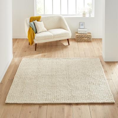 La Redoute Diano Knit Effect Square 100% Wool Rug