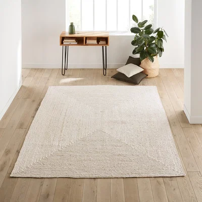 La Redoute Aftas Rectangular Bleached Jute Rug