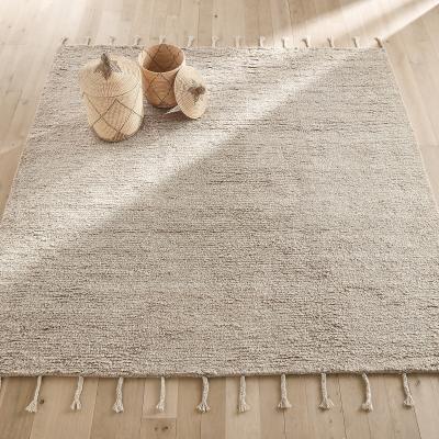 La Redoute Neroli Berber Style Fringed Square Wool XL Rug