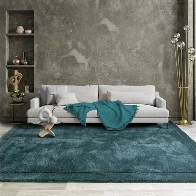 La Redoute Contemporary Hand Carved Border Rug