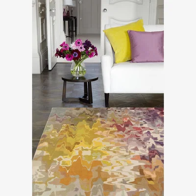 La Redoute Watercolour Effect Stipple Rug in 100% Wool