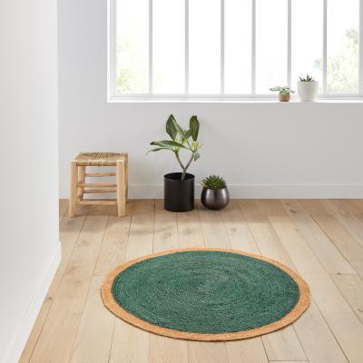 La Redoute Aftas Colourful Round Jute Rug