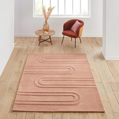 La Redoute Ary Graphic Textured 100% Wool Rug
