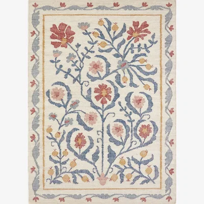 La Redoute Antonia Rug in Jute with Flower Pattern