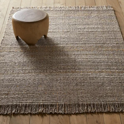 La Redoute Khitib Fringed Hand Woven Wool Blend Rug