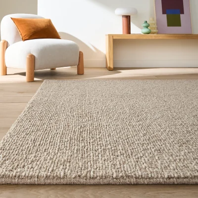 La Redoute Curl Thick Fleece Pile Carpet-Effect Rug