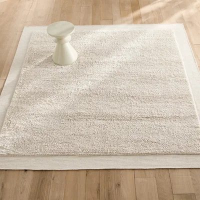 La Redoute Edgi Hand-Knotted XL Square Rug in Wool