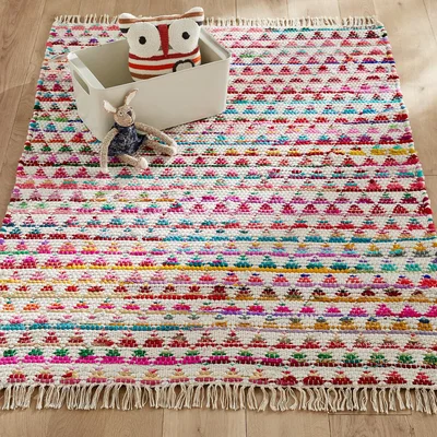 La Redoute Armonia Colourful Geometric Recycled Cotton Rug