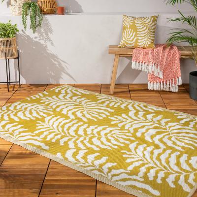 La Redoute Natural Leaf Reversible Woven Jacquard 100% Recycled Indoor/Outdoor Rug
