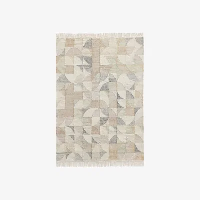 La Redoute Bazyli Jute and Cotton Rug in Pastel Colours