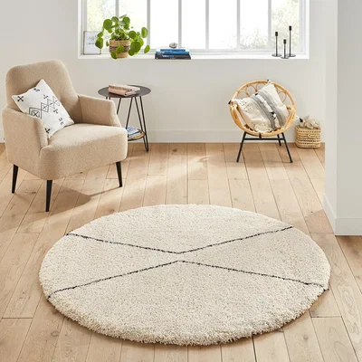 La Redoute Luna Round Berber Style Rug