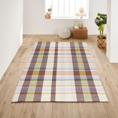 La Redoute Palmilla Checked 100% Recycled Cotton Flat Woven Rug