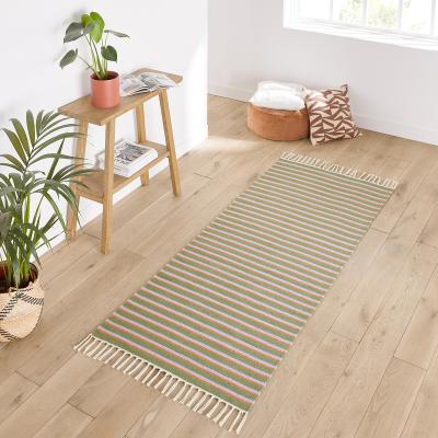 La Redoute Darius Striped Fringed Indoor / Outdoor Corridor Rug