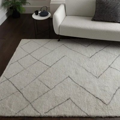 La Redoute Azera Washable Berber Rhombus Rug