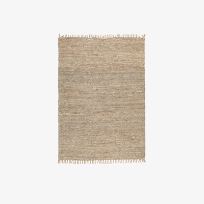 La Redoute Aidas Jute & Leather Hand-Woven Rug