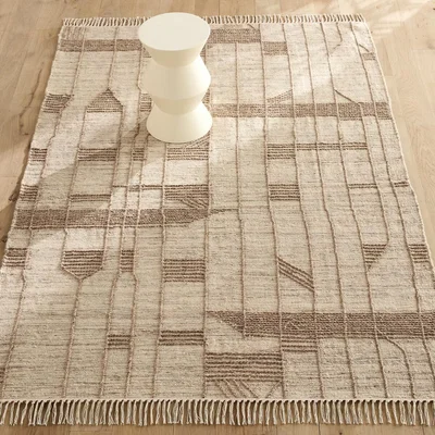 La Redoute Baatha Hand-Woven Wool/Cotton Rug