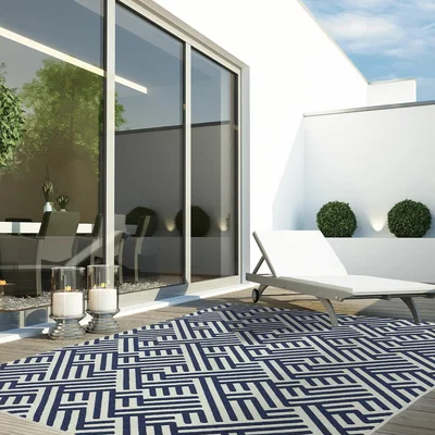 La Redoute Linear Patterned Indoor/Outdoor Rug