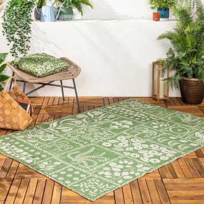 La Redoute Forage Garden Motif Washable Digitally Printed Indoor/Outdoor Rug