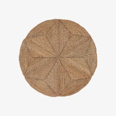 La Redoute Dimao Foldable Round Rug in Woven Straw