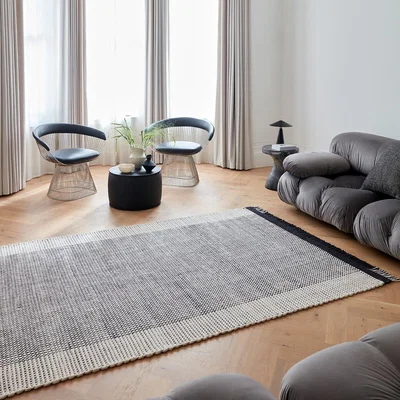 La Redoute Hand Woven Basket Weave Rug in 100% Wool