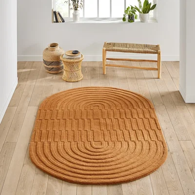 La Redoute Malko Oval Wool Rug