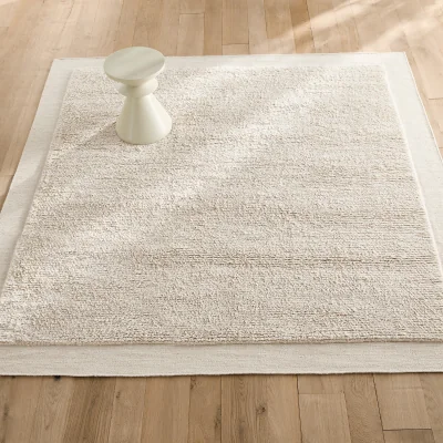 La Redoute Edgi Square Hand-Knotted Rug in Wool